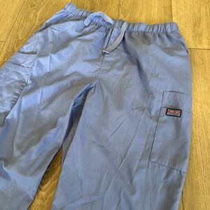Cherokee Workwear Men's‎ Scrub Pants Blue Drawstring Pockets Medical Large